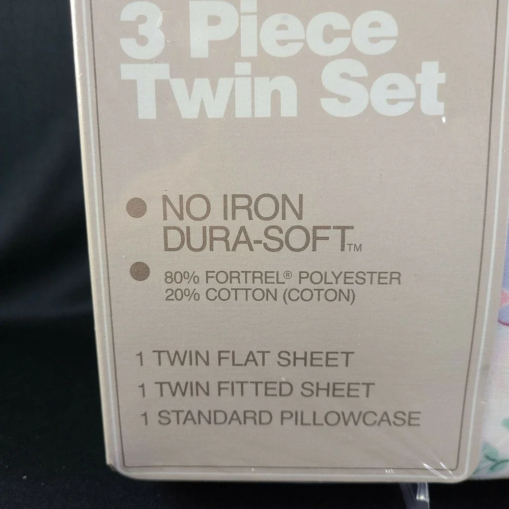 Cannon Monticello Twin Sheet‎ Set Floral Cottagecore 3 Piece Fortel Vintage New